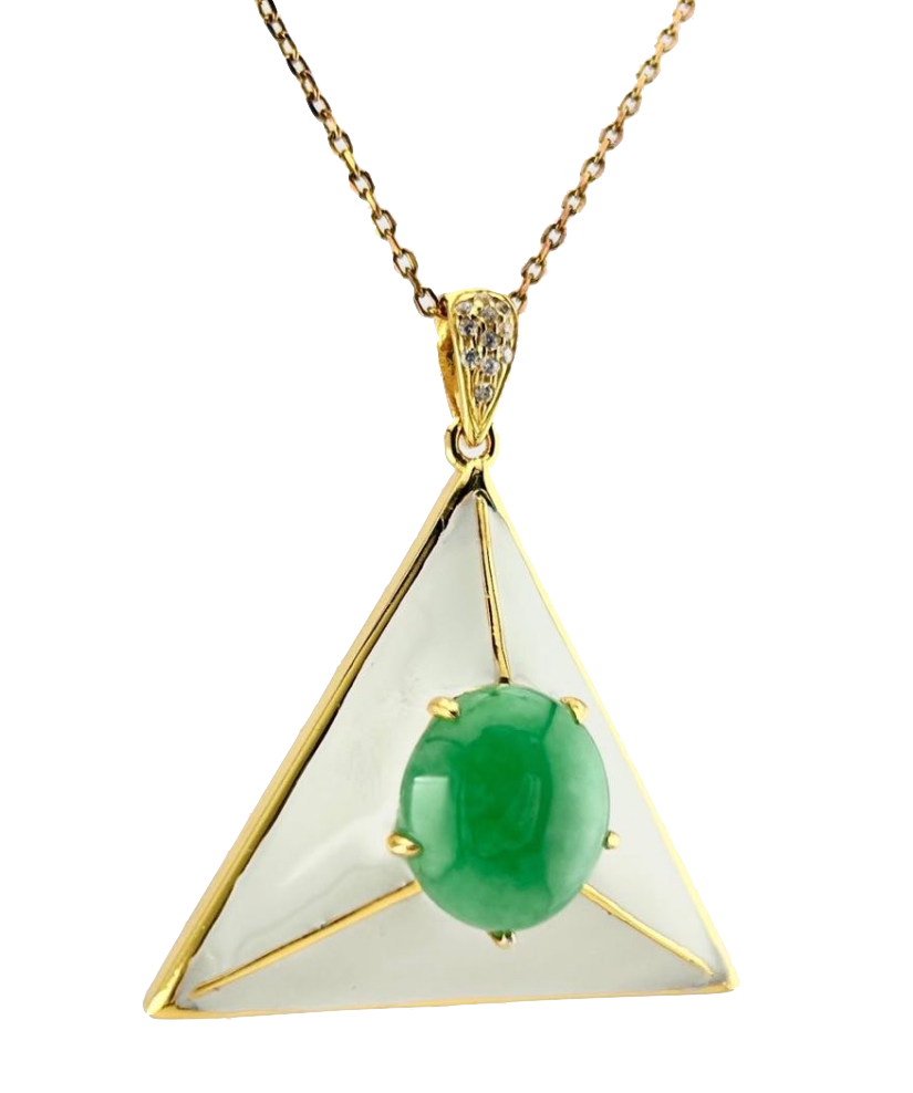 白色琺瑯金字塔